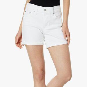 Levi's Women's Mid Length Shorts Stretch White Denim Size 32 NWT